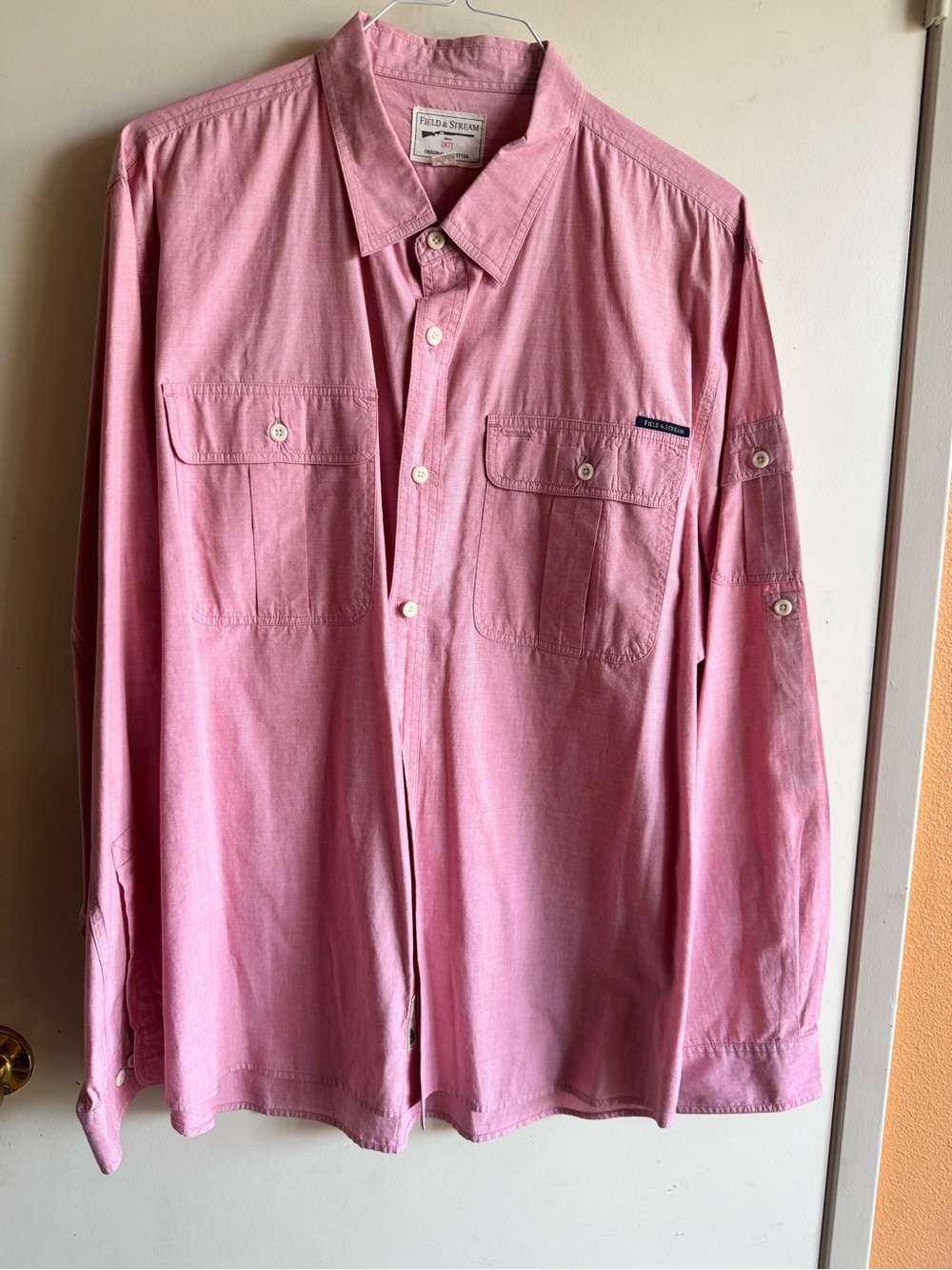 Field & Stream Men’s Pink Reddish Casual Button-Down Shirt New no tag Size XXL